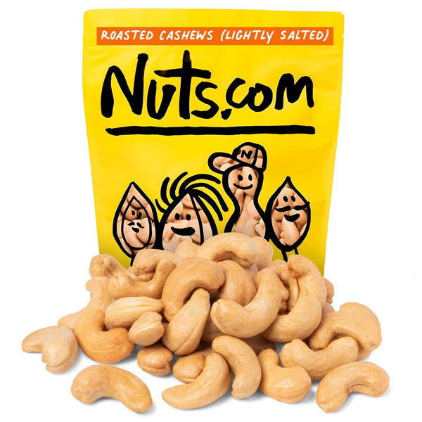 Nuts.com Roasted Cashews (Lightly Salted) Creamy & Savory Flavor, Healthy Snack for