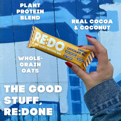 9 12g RE:DO Plant-Based Swedish Chocolate Ball Plant-Based Protein Bars, Bars, Vegan Protein, Dairy Free, No Palm Oil