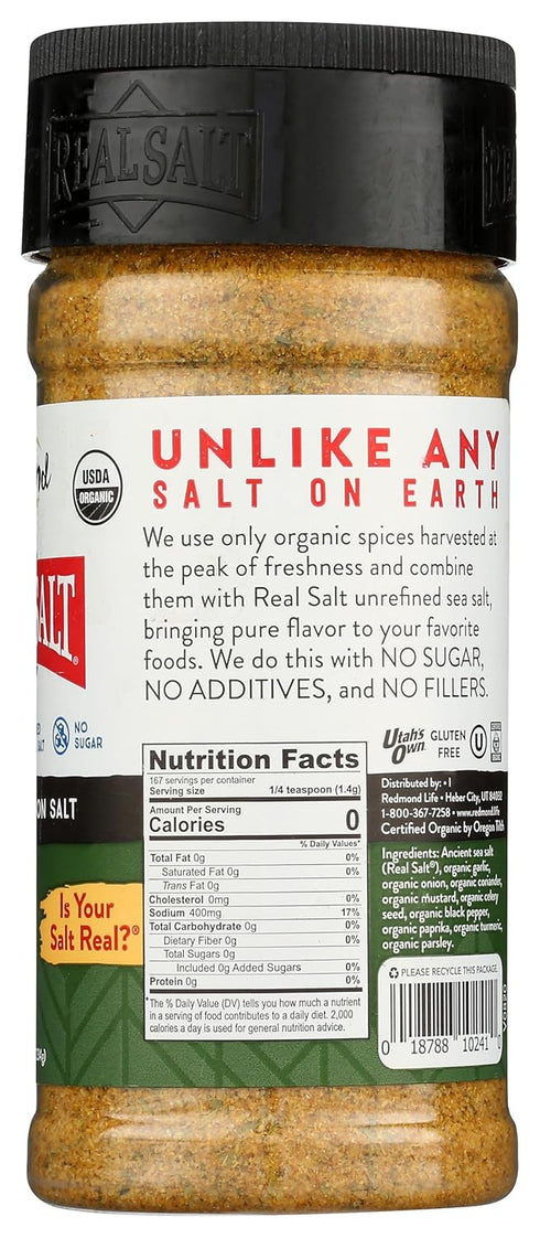 Redmond Real Salt Seasoning, Natural Unrefined Gluten Free, 8.25 Ounce