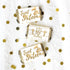 White and Gold Sweet 16 Birthday Party Mini Chocolate Candy Bar Wrappers - 42 Stickers for Sixteen 16th Party Favor