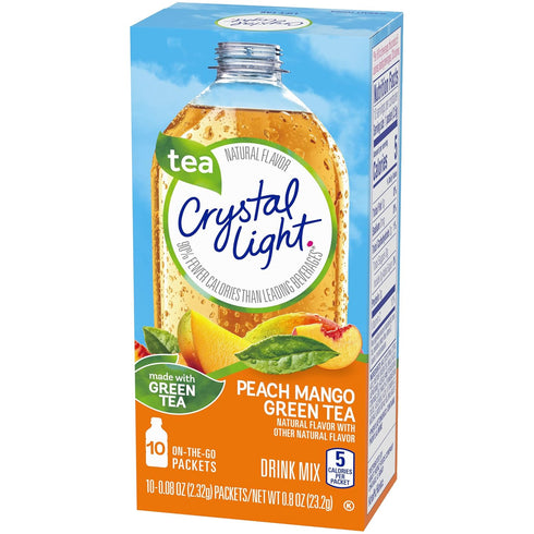 Crystal Light On The Go Peach Mango Green Tea, 10 CT