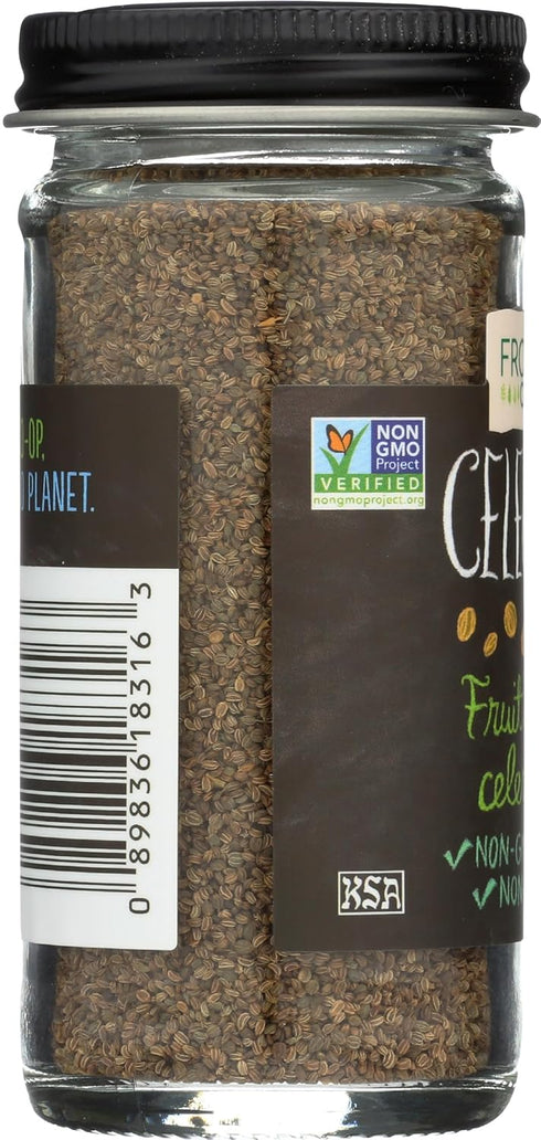 1.83 Frontier Co-op Whole Celery Seed, Ounce Bottle, Great Texture in Salads, Key in Ethnic Dishes and Pickling, Kosher