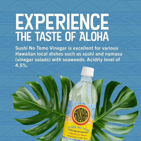 4.5% 24 oz. Aloha Shoyu - Sushi No Tomo Vinegar - Acidity Level - Made in Hawaii - Bottle