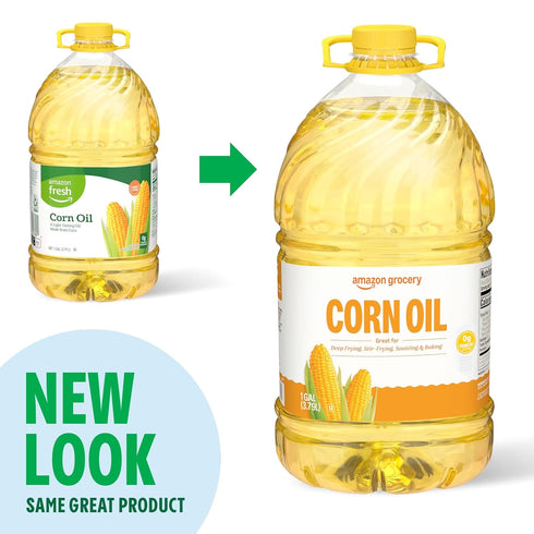 128 Oz, Pack 2 Packaging Amazon Grocery, Corn Oil, Fl of (Previously Amazon Fresh, May Vary)