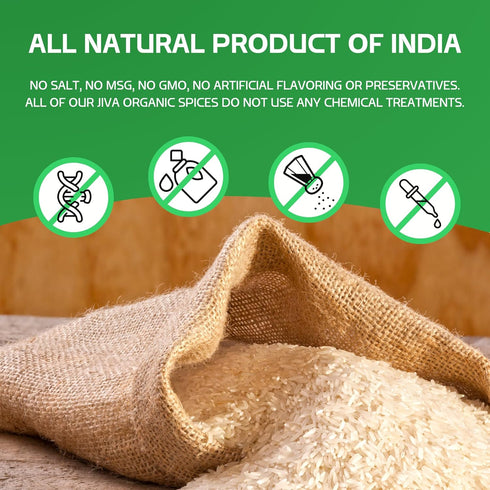 10 LB Organic Basmati Rice Bag - Pure, Long, Premium Quality from India - by Jiva Organics
