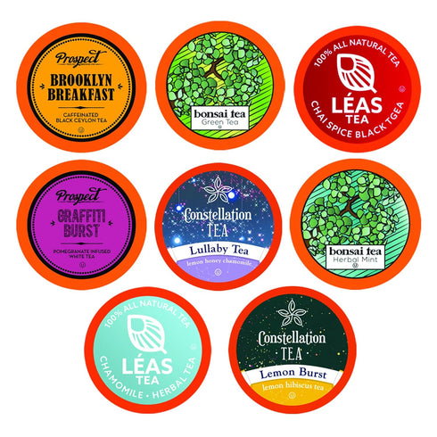 2.0 Pack, 5 40 Count Two Rivers Coffee Tea Pods Compatible with K Cup Brewers Including Variety Sampler Assorted Tea