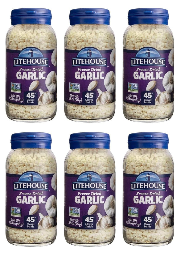 Litehouse Organic Freeze Dried Garlic - Substitute for Fresh & Minced Garlic,