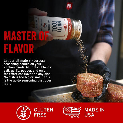 PS Seasoning Multi Tool - Steak Seasoning for Grilling - All-Purpose Seasonings and Spices for Cooking, with Garlic