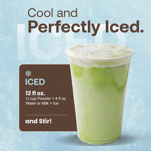 51mg Frozen (3.5 lb 30 Caf Essentials Matcha Green Tea Latte Frappe Mix No Artificial Colors, Flavors, or Sweeteners