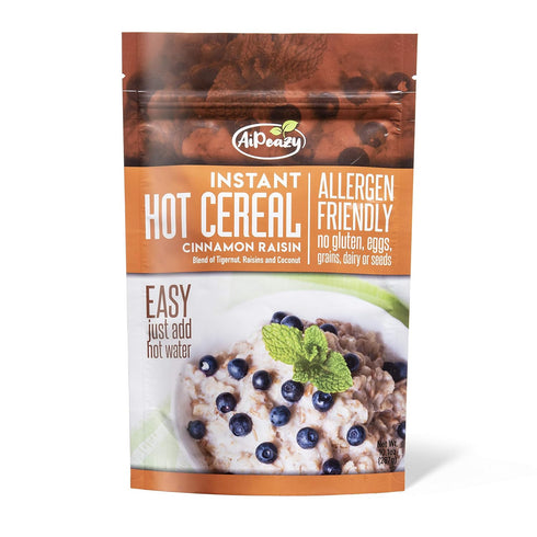 AiPeazy - Instant Hot Cereal - Cinnamon Raisin with Tigernut Flour -