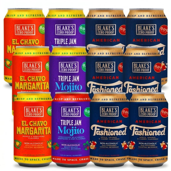 Blakes Zero Proof Sparkling Mocktail Variety Pack Non Alcoholic Carbonated Juice Beverage,