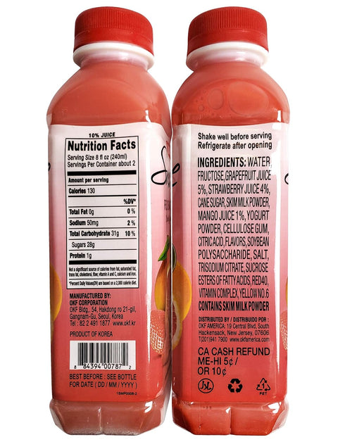 16.9 6 Pack) OKF Smoothie, Multi Vitamin Premium New Drink, Fluid Ounce (Red Smoothie