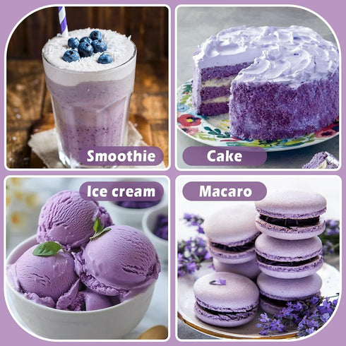 17.6 oz 500g Premium Ube Powder, Pure Purple Yam, Purple Sweet Potato Powder for Natural Food Coloring, Baking
