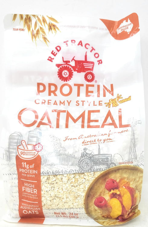 Generic 11g 24 oz Red Tractor Protein Creamy Style Oatmeal, High Fiber, Protein