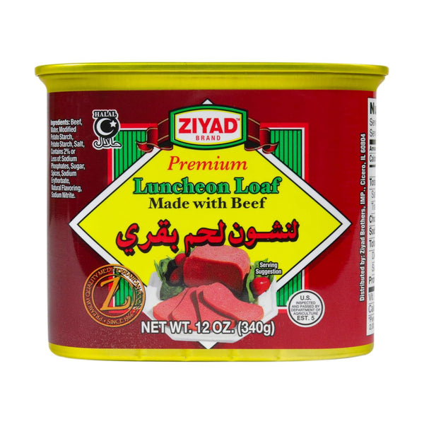 Ziyad Halal Luncheon Loaf Meat 12 oz - Premium Beef Canned Food