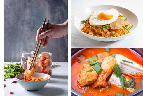 1 lb, Traditional Korean Kimchi, Authentic Fermented Pickled Cabbage Sliced Spicy Napa Cabbage with Anchovy & Shrimp