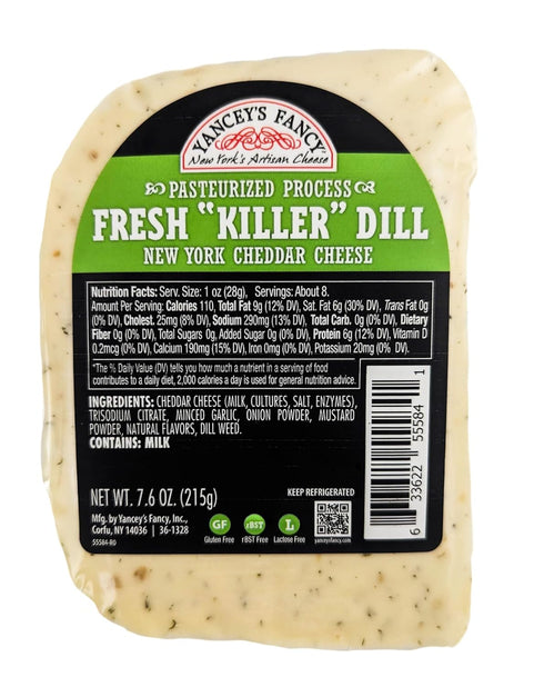 Generic Yanceys Fancy Cheese Fresh Killer Dill 7.6 oz