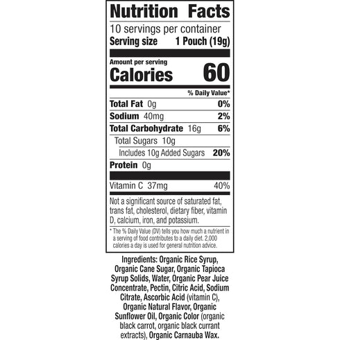 Summer 10 7 oz Annie's Organic Bunny Fruit Flavored Snacks, Strawberry, Gluten Free, Pouches