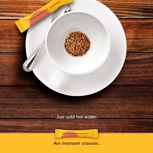 Packets 10PK Packets Cartograph Organic Instant Coffee Single Serve - Medium Roast Instant Espresso - Freeze Dried