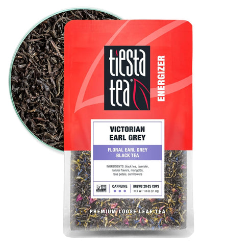 Tiesta Tea - Victorian Earl Grey, Loose Leaf Black Tea, Premium Blend, 1.8 Ounce Resealable Pouch