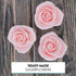 2 Inch, 8 Count Global Sugar Art Peace Rose Sugar Cake Flowers Pink by Chef Alan Tetreault