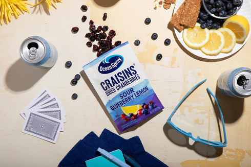 6oz Ocean Spray Craisins Sweetened Dried Cranberries, Sour Blueberry Lemon, Pouch