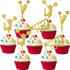 36 Pieces Cheerleader Cupcake Toppers, Glitter Gymnastics Cake Decorations for Girls Birthday Party Favors