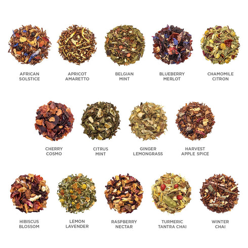 28 Tea Forte Single Steeps Loose Leaf Tea Sampler Tea Chest, Assorted Variety Tea Box, Single Serve Pouches, Herbal Tea