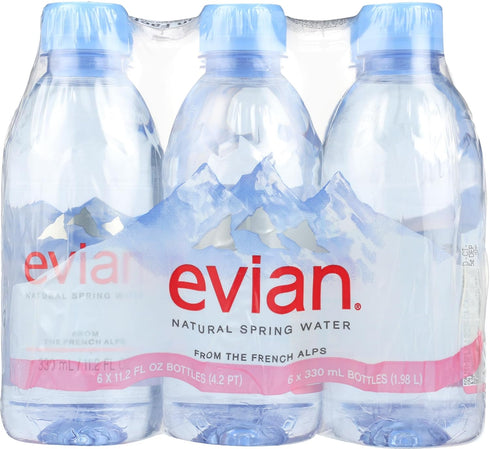 evian 6 11.2 oz , Water, ct, each