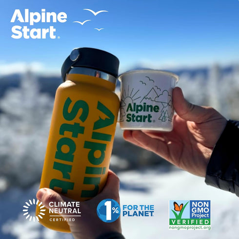 Alpine Start Instant Coffee Packets with Creamer - Single Serve Latte Powder Mix from Arabica Coffee Beans