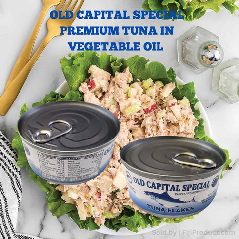 FIJIAN MADE (Pack 6 170g Albacore Old Capital Special - Tuna Flakes in Vegetable Oil of Can x Ea) tuna flakes | The