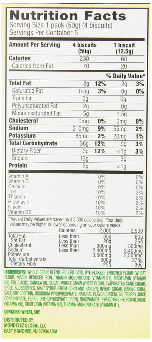 8.8 (Pack 3) Belvita Breakfast Biscuit, Blueberry, Ounce