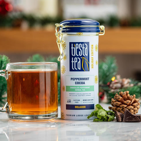 Set, 3 Pack, Tiesta Tea - Holiday Loose Leaf Tea Gift High to Non-Caffeinated Holiday Blends, Tins of Hot & Iced Brews
