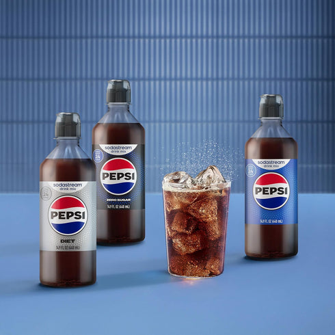 (440ml, Pack 4) SodaStream Diet Pepsi New Pour Bottle Beverage Mix