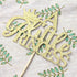 A Little Princess with Crown Cake Topper - Gold Glitter Baby Birthday Party Decoration