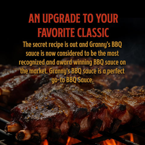 3-Pack 3x18 oz Big Poppas Grannys BBQ Sauce Award-Winning Sweet BBQ Sauce for Chicken, Pork and Beef Thin Glaze-Style