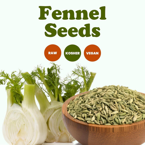 Food to Live Fennel Seeds, 4 Ounces – Whole, Raw, Non-Irradiated, Non-GMO, Perfect for Cooking and Baking