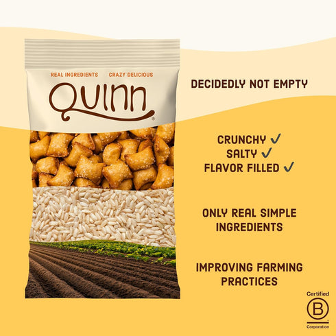 7 Oz (Pack 8) Quinn Gluten Free Peanut Butter Filled Pretzel Nuggets - Made with Real Ingredients, Whole Grain Sorghum