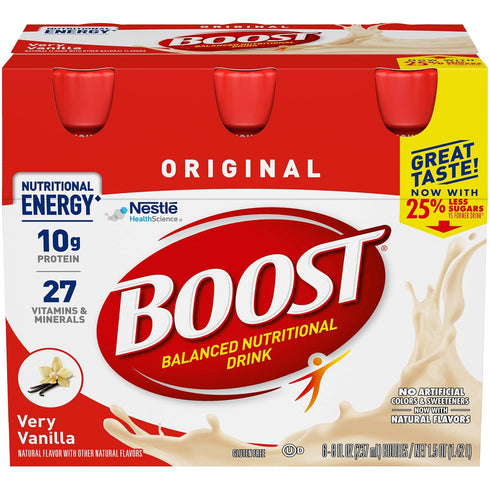 (6 Count (Pack 2), Boost Original Nutritional Energy Balanced Nutritional Drink of Vanilla)
