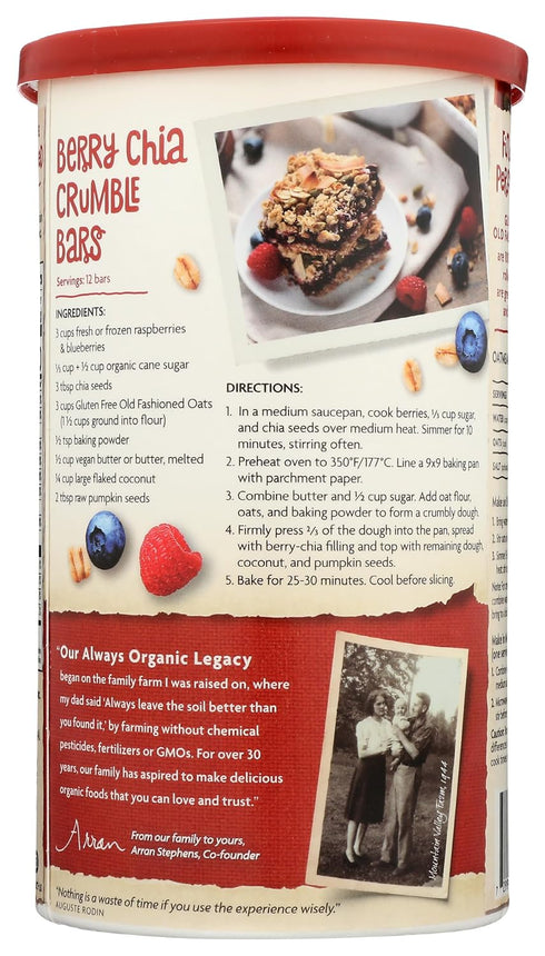 18 Nature's Path,Gluten Free Old Fashioned Oatmeal, Ounce