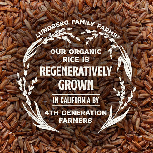 16 Oz (Pack 6) Lundberg Organic Red Jasmine Rice, Long Grain Red Rice - Non-Sticky, Fluffy Aromatic Rice, Organically