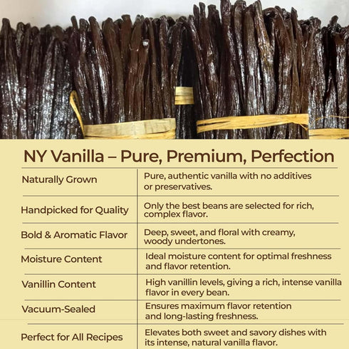25 ~6-8 inches Whole Vanilla Beans Grade A ++ | Premium Vanilla Bean Pods for Making Extract | |NON GMO. Perfect