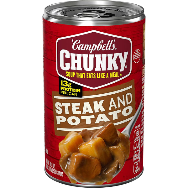 Campbells Chunky Soup, Steak And Potato Soup, 18.8 Ounce Can