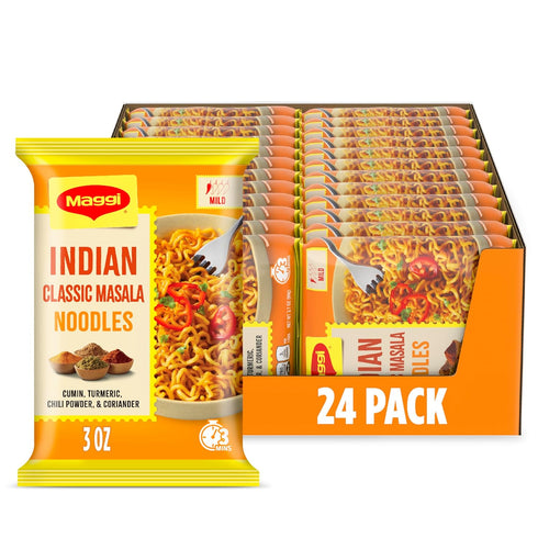 Maggi Indian Classic Masala Noodles, Instant Noodles, 3 Min Indian Noodles, Mildly
