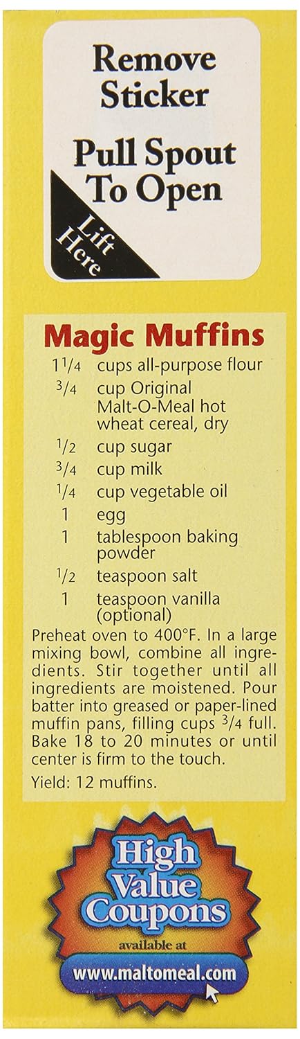 18 Malt-O-Meal Original Hot Wheat Cereal, Ounce