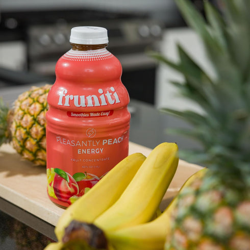 B-6, B-12, 24 Fruniti Peach Smoothie Mix - Energy Boosting - No Sugar Added - Delicious Fruit Puree - Vitamin Vitamin