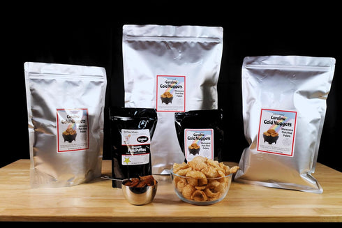 Carolina Gold Nuggets 2.5 Julia's Pantry Pork Rinds Pounds Value Bag ZERO CARBS - Atkins, Keto, Paleo and Diabetic Diet