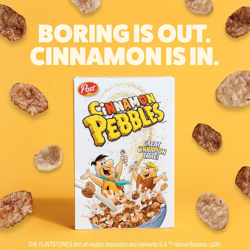 11 oz Post Cinnamon PEBBLES Breakfast Cereal for Kids, Gluten Free, Made with Sweetened Puffed Rice