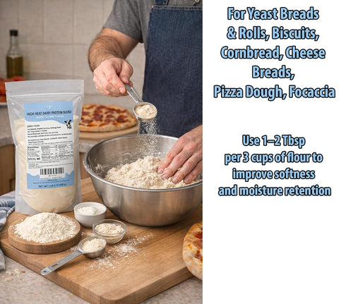 1.5 Nonfat Dry Milk Powder, High Heat Dairy Blend, Sausage Making Supplies-Improves Texture & Moisture Retention