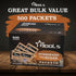 Generic Packets 500 Count, Raw Sugar Individually Wrapped Turbinado Cane Sugar Perfect for Coffee, Tea, and On-the-Go